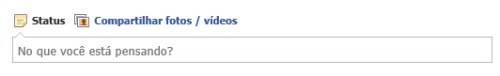 Barra de publicação de posts no Facebook