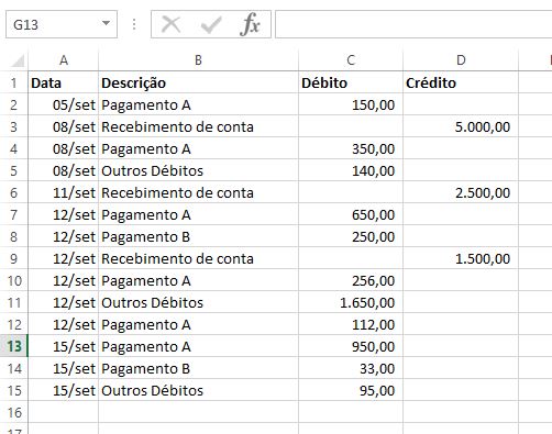 filtros com caixa de seleção