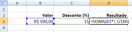 Calcular o percentual de desconto