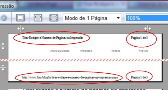 Configurar cabeçalho e rodapé na impressão do Internet Explorer