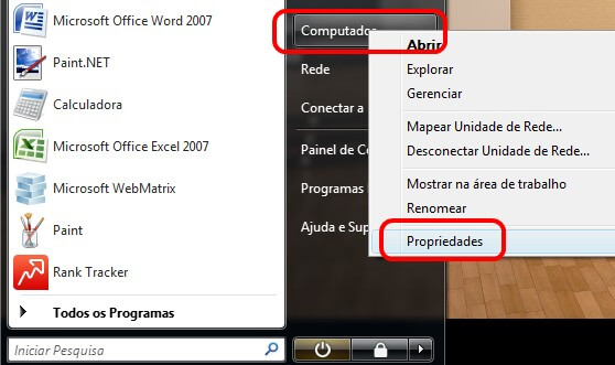 Processo de verificação da memória RAM no computador