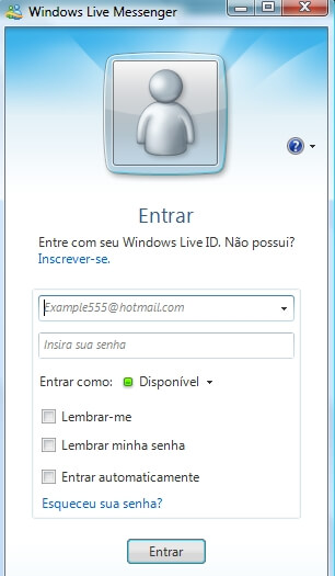 Como entrar no MSN