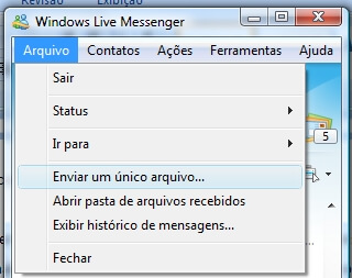 Messenger:  como enviar arquivos pelo MSN
