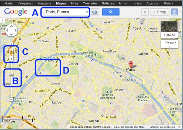 Paris google maps