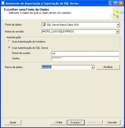 Exportar dados no SQL Server 2008 – Migração de dados