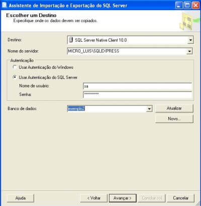 Exportar dados no SQL Server 2008 – Migração de dados