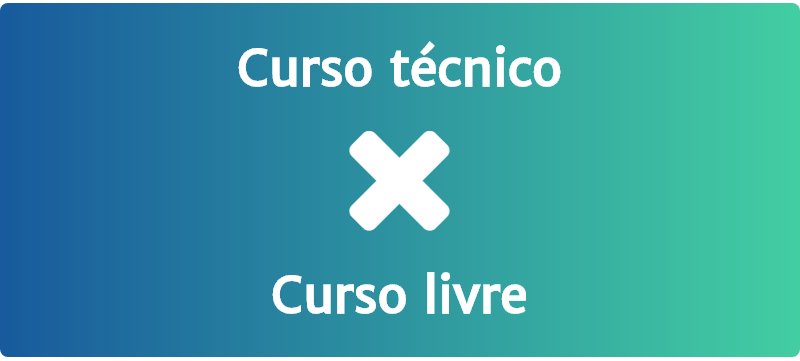 Cursos técnicos versus cursos livre