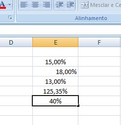 Porcentagem no Excel